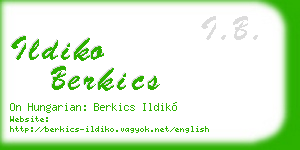 ildiko berkics business card