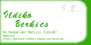 ildiko berkics business card